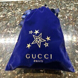Gucci Beauty Blue Velvet Stash Cosmetic Bag NEW